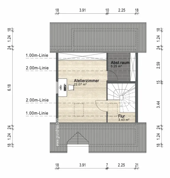 Grundrissplan Dachgeschoss