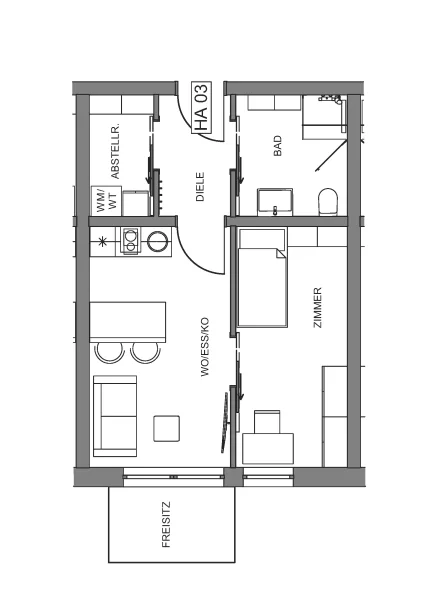 Grundrissplan Appartement