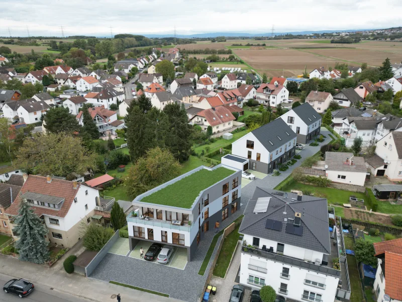 Vogelperspektive - Wohnung kaufen in Flörsheim - Traumhafte 3-Zimmerwohnung mit Balkon