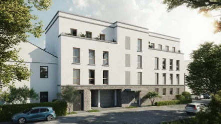 Visualisierung  - Wohnung mieten in Frankfurt - Erstbezug - Moderne Gartenwohnung mit 2 Zimmern und Terrasse