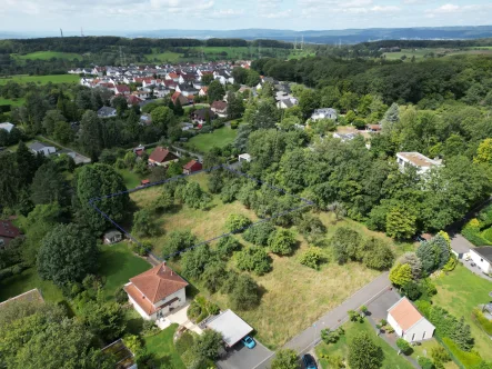 Luftaufnahme - Grundstück kaufen in Hofheim am Taunus / Langenhain - Traumhaftes Baugrundstück im Wochenendgebiet