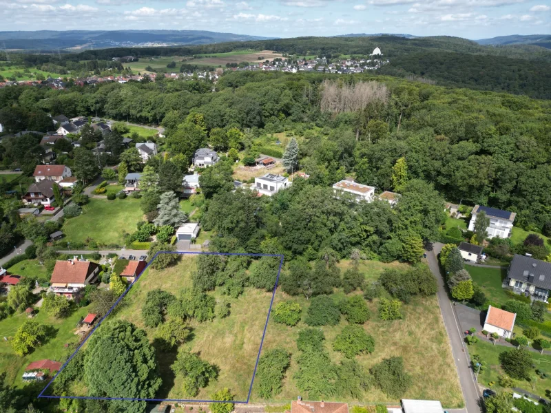 Luftaufnahme - Grundstück kaufen in Hofheim am Taunus / Langenhain - Traumhaftes Baugrundstück im Wochenendgebiet