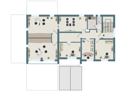 GR 1. OG - Büro/Praxis mieten in Kleinkahl / Edelbach - Büro-Praxis-Fläche in Kleinkahl-Edelbach!