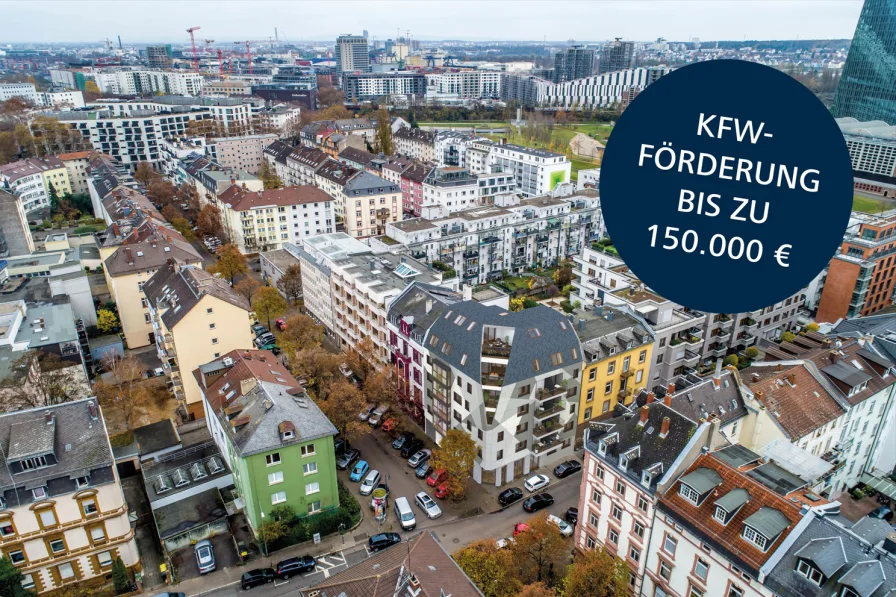 Titelbild - Wohnung kaufen in Frankfurt am Main - Neubau - Zwei-Zimmer-Wohnung mit Balkon
