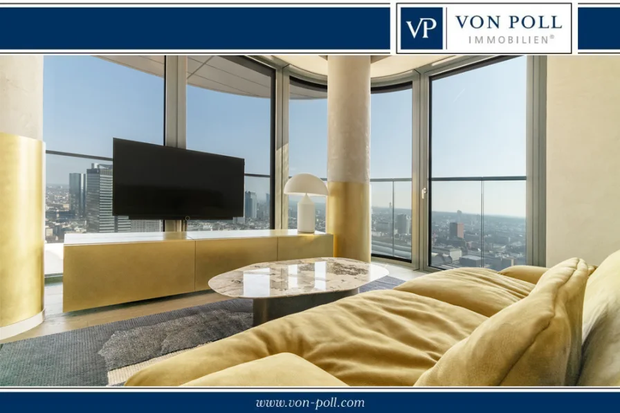 Titelbild - Logo - Wohnung mieten in Frankfurt am Main - Voll möblierte Luxuswohnung im Grand Tower