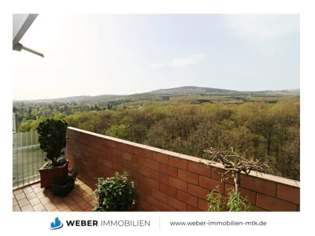 Ausblick Balkon - Wohnung kaufen in Kronberg - +++ Von Wäldern umgeben mit grandioser Fernsicht aus dem 12.OG  +++