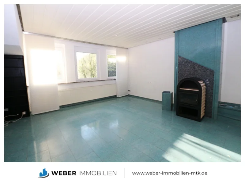 Wohnzimmer - Wohnung mieten in Bad Vilbel - EXTRAVAGANTE EG-Wohnung mit Kaminanschluss, riesiger WOHN-Küche und SONNEN-Terrasse