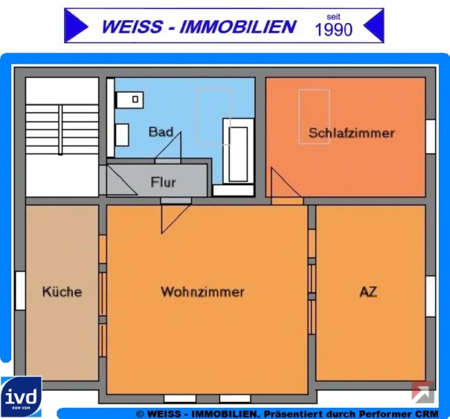 Wohnungszuschnitt - Wohnung kaufen in Zella-Mehlis - Klein aber fein