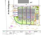 Freiflächenplan mit Aufteilung