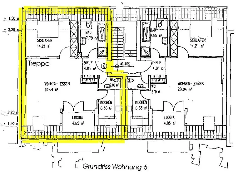 Grundriss Wohnung 6