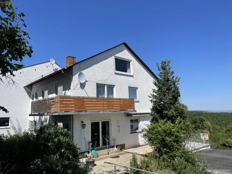 Rückansicht - Haus kaufen in Rüdesheim am Rhein / Windeck - Preisreduzierung! Schönes Einfamilienhaus in beliebter Wohnlage von Rüdesheim zu verkaufen