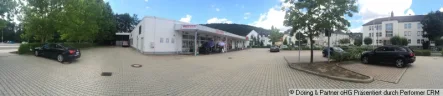 Außen-Ansicht NKD-Schule - Halle/Lager/Produktion mieten in Berga - Lager Verkauf Handwerk im Zentrum der Stadt Berga Elster neben NETTO Markt und Schule