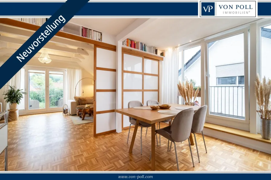 Titelbild - Wohnung kaufen in Bielefeld - Bielefeld-Dornberg: Hochwertiges & ruhiges Wohnen | 3x Balkon | Kamin | ca. 91 m² Wfl. | DG