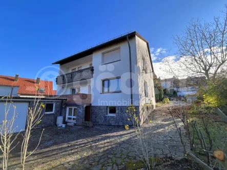 Rückseite Gebäude - Haus kaufen in Haibach - Zweifamilienhaus in TOP-Lage & Weitblickgarantie!