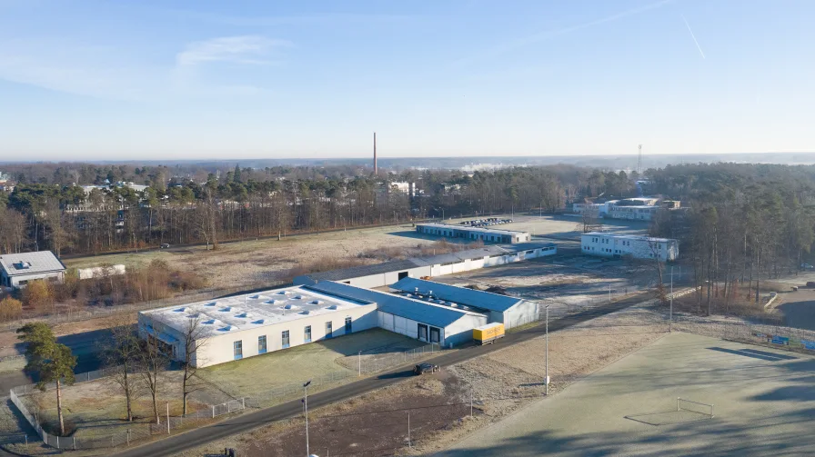 Dronenbild-Titelbild - Sonstige Immobilie kaufen in Espelkamp - Attraktive Gewerbeeinheit in sehr guter Lage von Espelkamp - Faktor 10,47