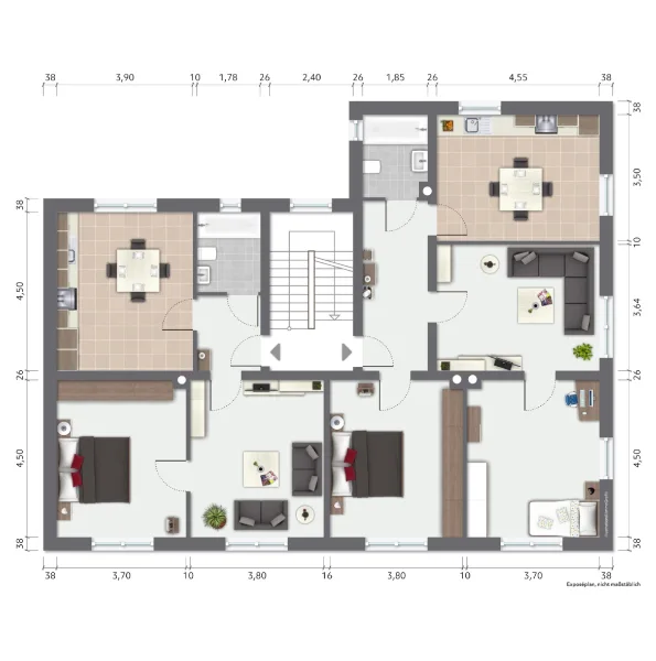 Grundriss 1. + 2. Obergeschoss