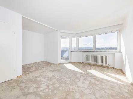 heller Wohn-/ Ess- und Schlafraum - Wohnung kaufen in Hagen - Alles, was das Herz begehrt: Lichtdurchflutetes Appartement mit Loggia in Hagen