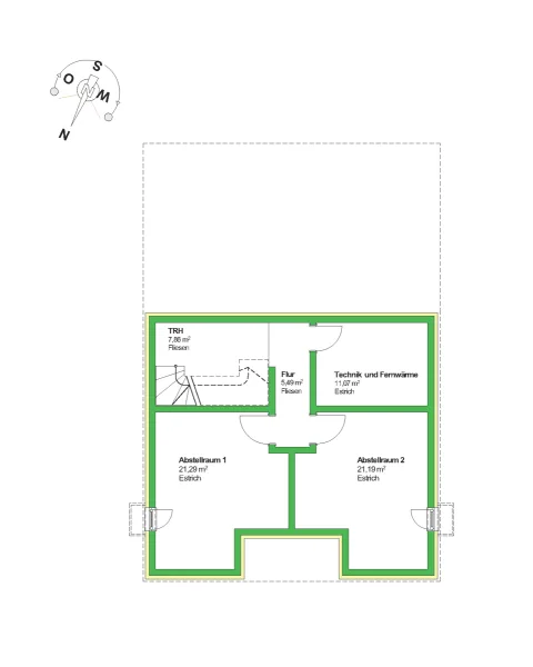 Grundriss Untergeschoss / Keller