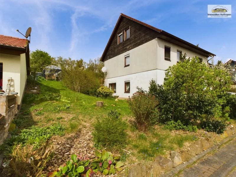 Seitenansicht links - Haus kaufen in Birstein - Einfamilienhaus in Birstein mit 9 Zimmern und einem großzügigen Grundstück von 636 m²