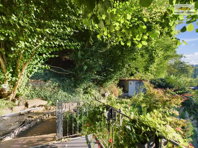 Gartenhütte Aussicht obere Wohnung