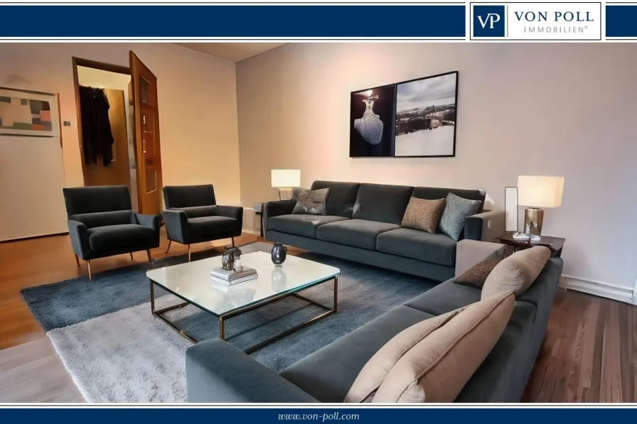 Titelbild (Virtual Staging) - Wohnung kaufen in Erlangen - Sonnige 2-Zimmer-Erdgeschoss Wohnung mit Terrasse - direkt in der Innenstadt