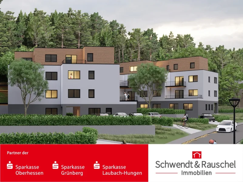 Wohnensemble Laubach - Wohnung kaufen in Laubach - 2-Zimmer-Penthousewohnung in Neubau-Wohnensemble in Laubach