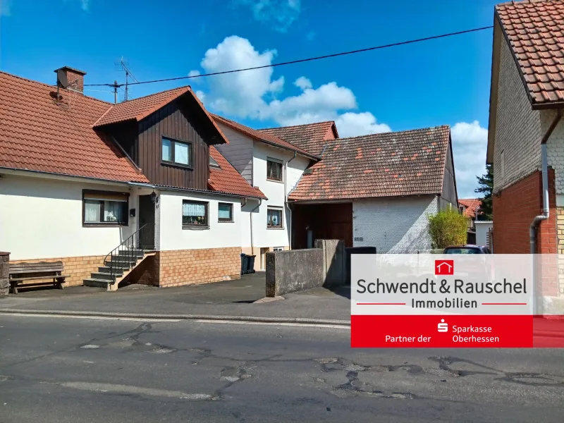 Anbau Front - Haus kaufen in Lautertal - Ausgebaute Scheune mit viel Platz für Hobby und Freizeit in Lautertal-Meiches 