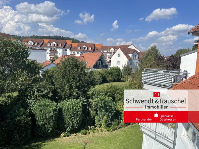 Ausblick vom Balkon - Wohnung kaufen in Bad Nauheim - 2 Zimmer-Maisonette-ETW in Bad Nauheim