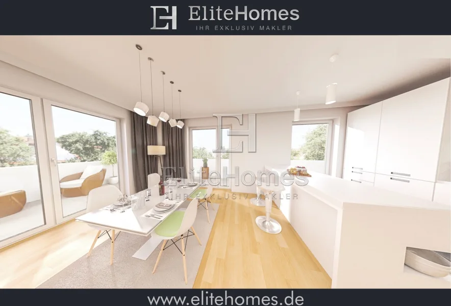  - Wohnung kaufen in Köln / Sürth - Attraktives Penthouse mit dreiseitiger Dachterrasse und Aufzug bis in die Wohnung im Neubauprojekt