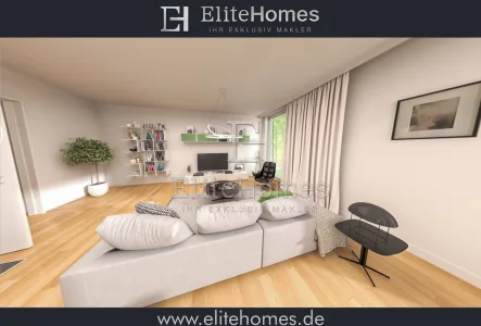 Titel-Wohnbereich - Wohnung kaufen in Köln / Sürth - Erdgeschoßwohnung mit Garten in Rhein Nähe! Neubau, Luft-Wärmepumpe