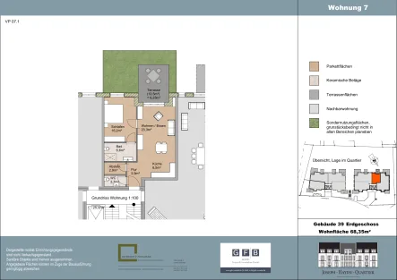 Grundriss Wohnung Nr. 7 - Wohnung kaufen in Bielefeld - Wertsteigernde Kapitalanlage - Schöne Wohnung im Erdgeschoss mit Terrasse und Garten