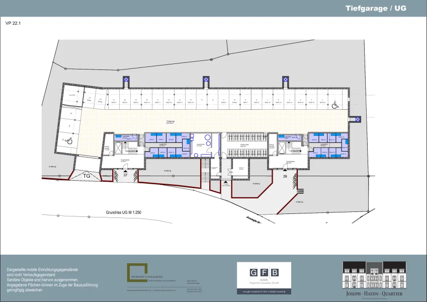 Grundriss Tiefgarage