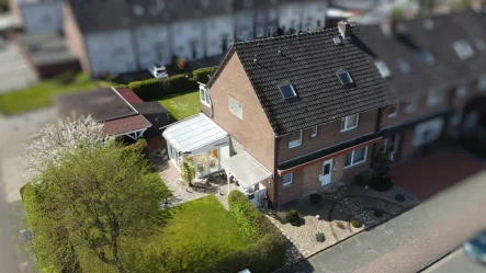 Luftbild 1 - Haus kaufen in Rheine - *2 Wohneinheiten* Einfamilien-/Reihenendhaus mit Wintergarten u. Glas-Loggia in Rheine-Dorenkamp