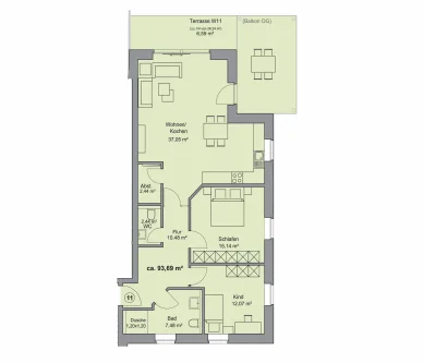  - Wohnung kaufen in Westerkappeln - Wohnen mit Geschmack am Tannenkamp!Neubauwohnung in Westerkappeln