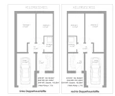 Grundriss Kellergeschoss - Planungsoption Doppelhaus