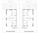 Grundriss Obergeschoss - Planungsoption Doppelhaus