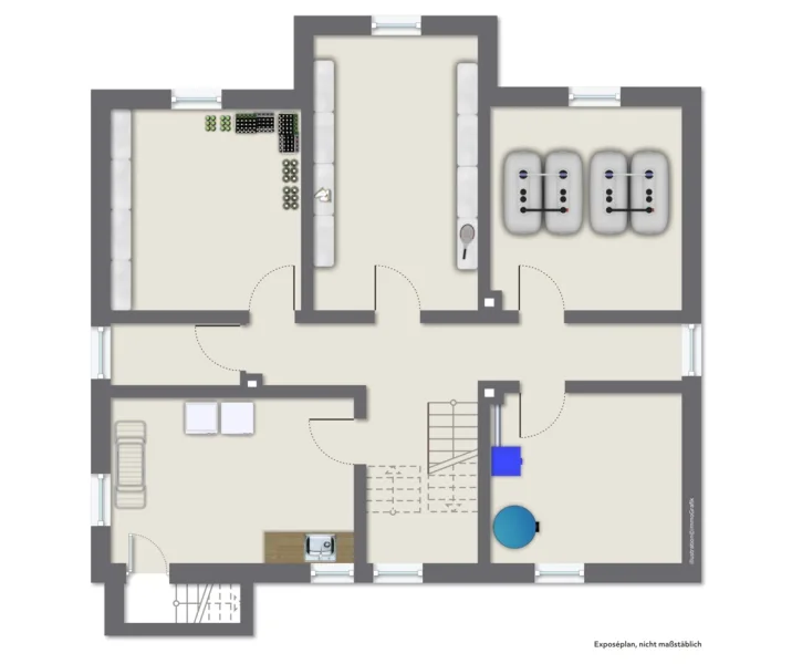 Grundriss KG - Darstellung immoGrafik