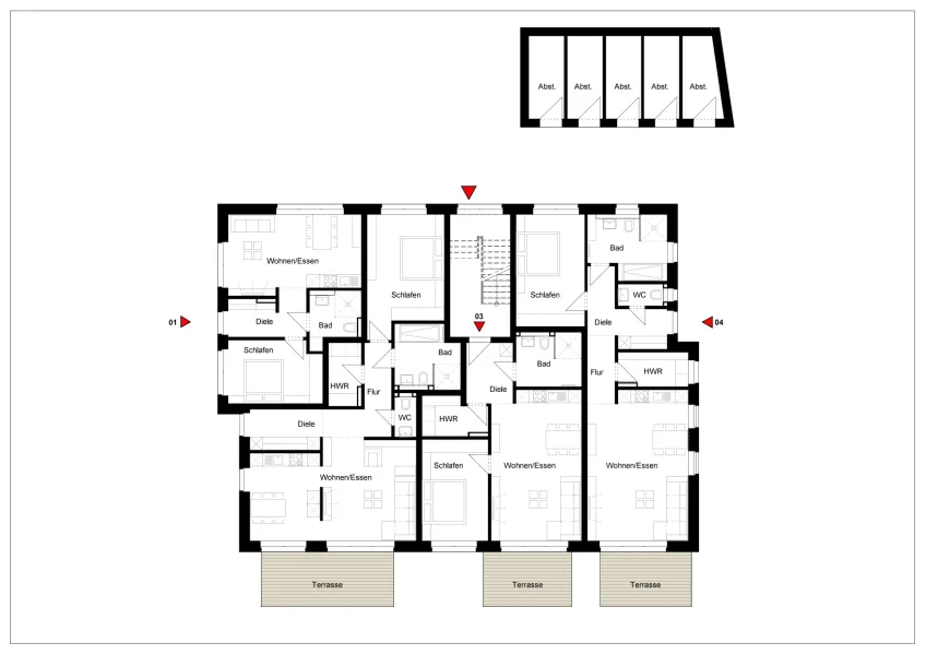 Erdgeschoss - Wohnung kaufen in Altenberge - Moderne Neubau-Eigentumswohnung mit Gartenanteil in Altenberge