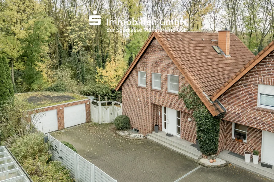 Vorderansicht - Haus kaufen in Beckum - Ihr neues Wohlfühlzuhause mit Blick ins Grüne!