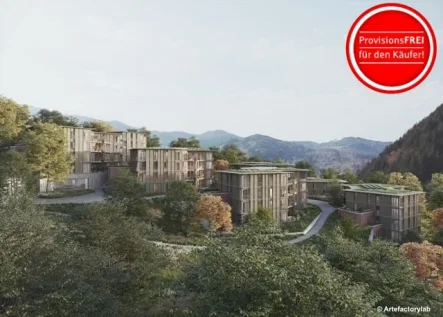 Visualisierung mit Aussenanlage - Wohnung kaufen in Waldkirch - Helle Komfortwohnung mit großer Sonnenterrasse und Glasfaseranschluss