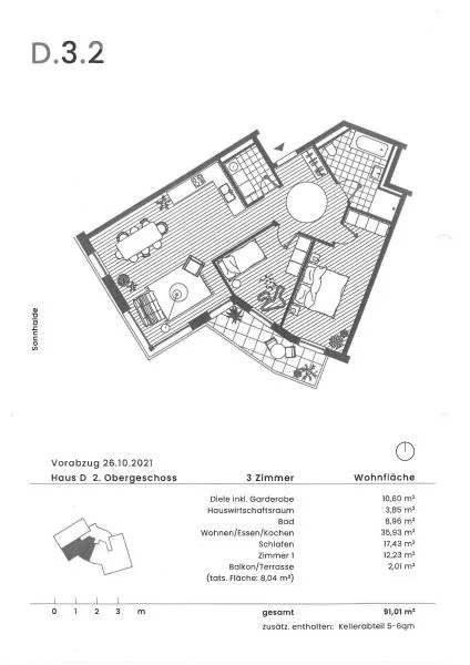 2. Obergeschoss mit Aussichtsbalkon