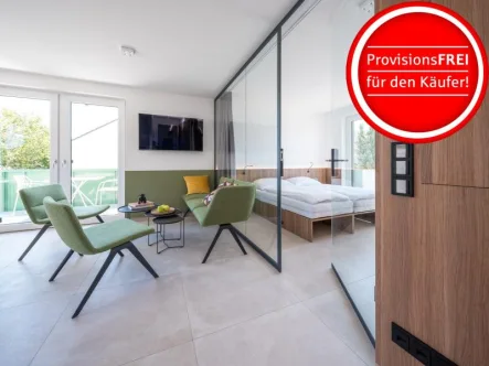 virtuelles Homestaging mit opitionaler Wand - Wohnung kaufen in Wyhl - Modernes Apartment - Erstbezug!