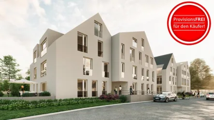 Hausansicht - Wohnung kaufen in Wyhl - Attraktive Erdgeschosswohnung mit Terrasse und Garten - Neubau
