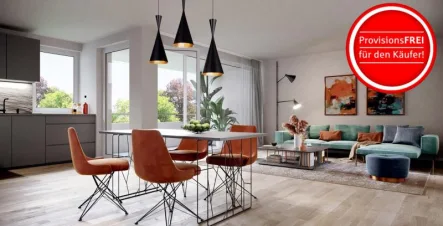 Visualisierung Wohnen - Wohnung kaufen in Kirchzarten - Tolle offene Dachgeschosswohnung mit schöner Dachterrasse 