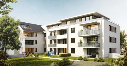 Modellansicht - Wohnung kaufen in Kirchzarten - großzügige Dreizimmerwohnung mit offenem Wohn-, Essbereich und Küche und wunderbarer Loggia