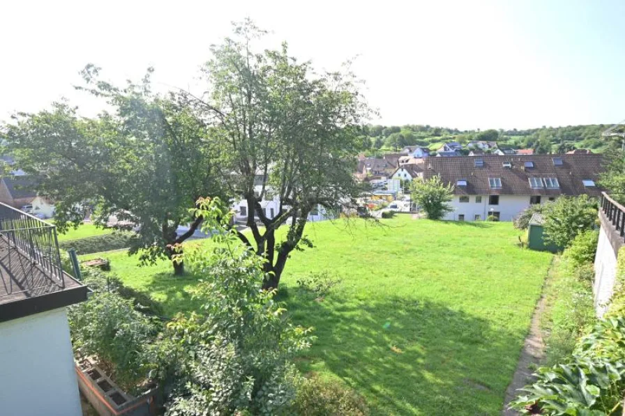 Blick auf das Grundstück - Grundstück kaufen in Malterdingen - Großzügiges Baugrundstück in leichter Hanglage 