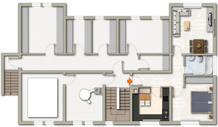 Kellergeschoss mit Einliegerwohnung