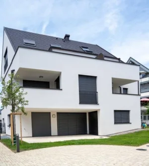 Haus 3 Blick aus der Gartenanlage - Wohnung kaufen in Freiburg im Breisgau - Erstbezug mit stilvoller Ausstattung