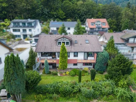 Luftaufnahme - Haus kaufen in Waldkirch - Bezugfreies Zweifamilienhaus in toller Lage