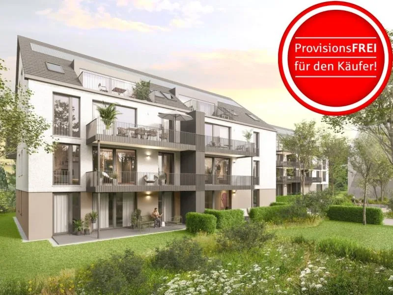 Visualisierung Haus 1 - Wohnung kaufen in Denzlingen - Stilvolle 4-Zimmer Neubauwohnung mit Balkon in Denzlingen